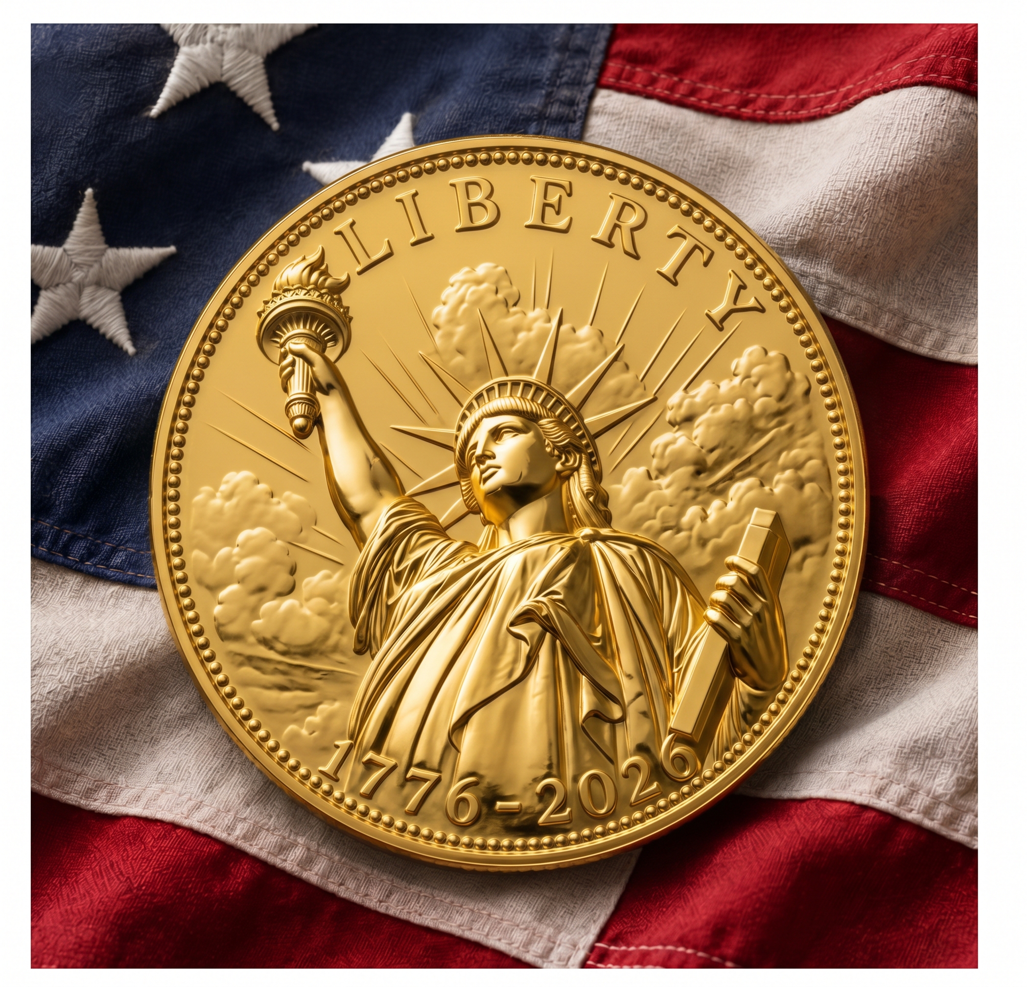 1776–2026 Lady Liberty 24K Gold Coin
